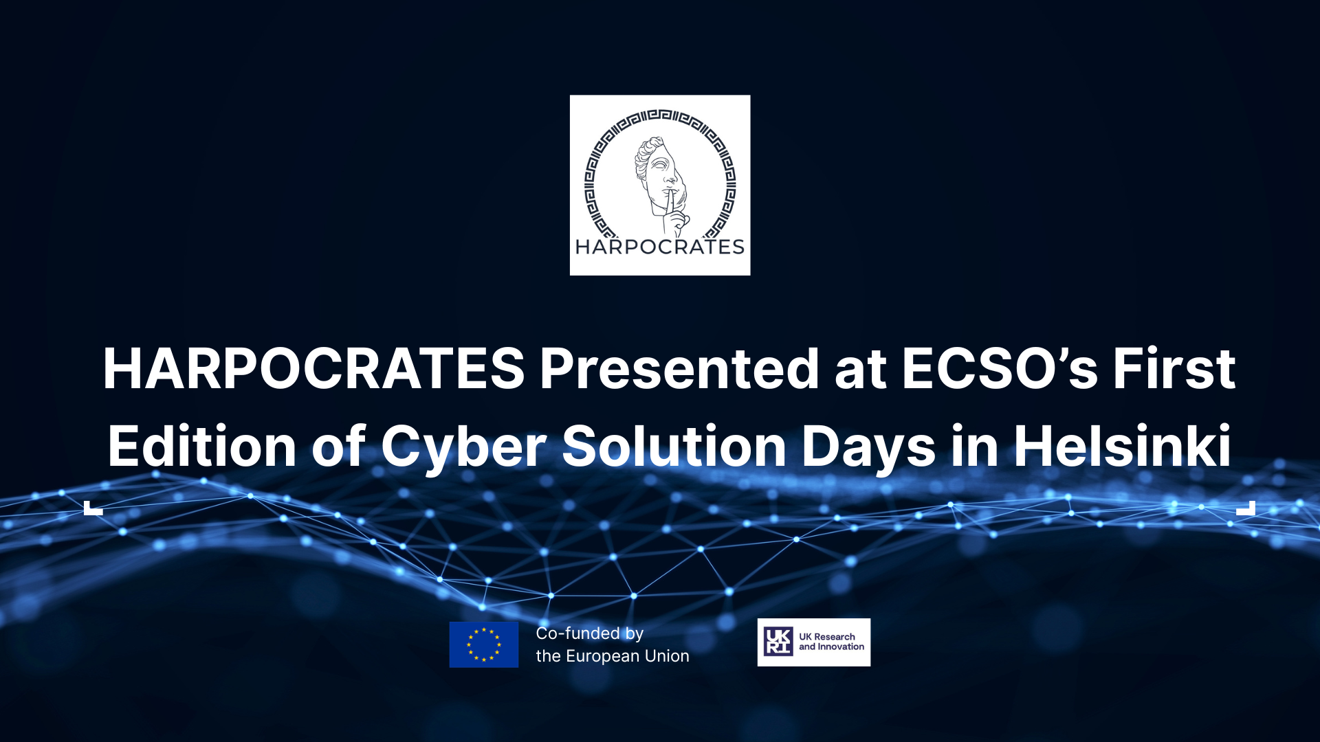 HARPOCRATES Presented at ECSO’s First Edition of Cyber Solution Days in Helsinki